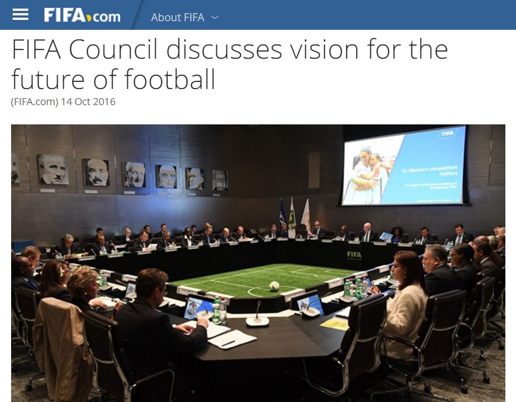 FIFA 官網說明足球願景